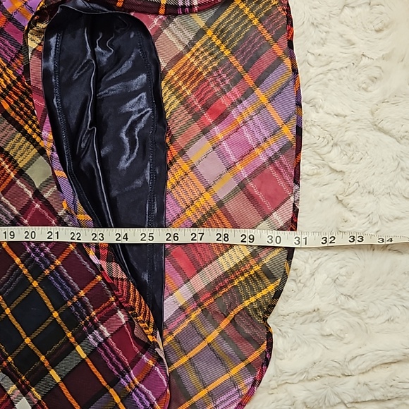 Nygard pink purple plaid long sleeve blouse lined fantastic sleeves Medium - Picture 3 of 8